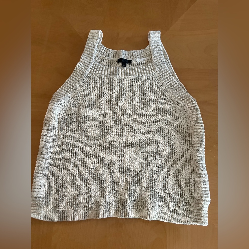 J. Crew Cream Knit Tank